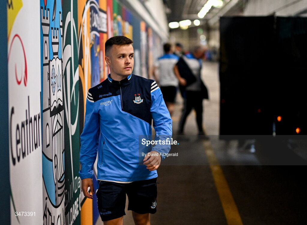 31 May 2026; Eoin Murchan of Dublin arrives before the GAA Football All-Ireland Senior Championship Round 1 match between Dublin and Louth at Croke Park in Dublin. Photo by David Fitzgerald/Sportsfile