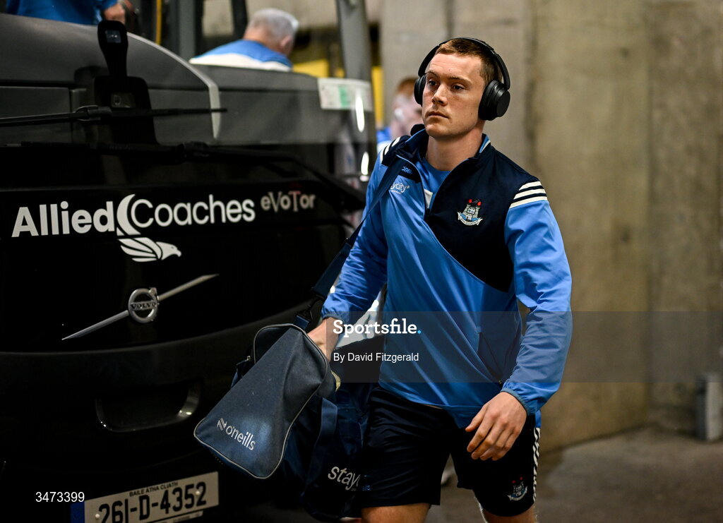 31 May 2026; Con O'Callaghan of Dublin arrives before the GAA Football All-Ireland Senior Championship Round 1 match between Dublin and Louth at Croke Park in Dublin. Photo by David Fitzgerald/Sportsfile