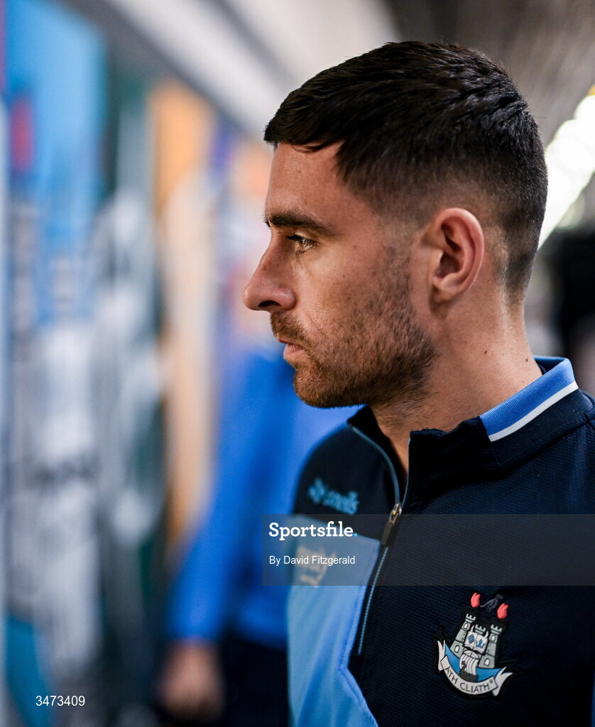 31 May 2026; Niall Scully of Dublin arrives before the GAA Football All-Ireland Senior Championship Round 1 match between Dublin and Louth at Croke Park in Dublin. Photo by David Fitzgerald/Sportsfile