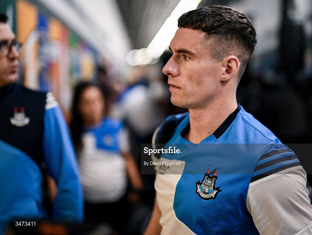 31 May 2026; Lee Gannon of Dublin arrives before the GAA Football All-Ireland Senior Championship Round 1 match between Dublin and Louth at Croke Park in Dublin. Photo by David Fitzgerald/Sportsfile