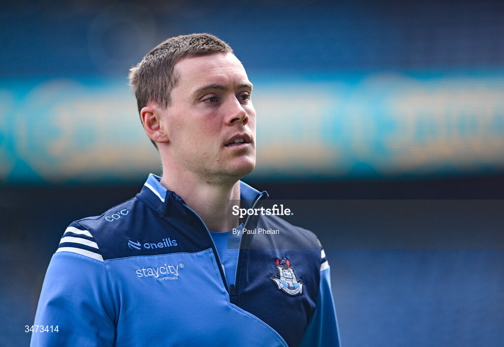 31 May 2026; Con O'Callaghan of Dublin arrives before the GAA Football All-Ireland Senior Championship Round 1 match between Dublin and Louth at Croke Park in Dublin. Photo by Paul Phelan/Sportsfile