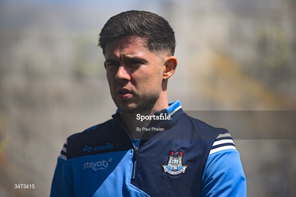 31 May 2026; David Byrne of Dublin arrives before the GAA Football All-Ireland Senior Championship Round 1 match between Dublin and Louth at Croke Park in Dublin. Photo by Paul Phelan/Sportsfile
