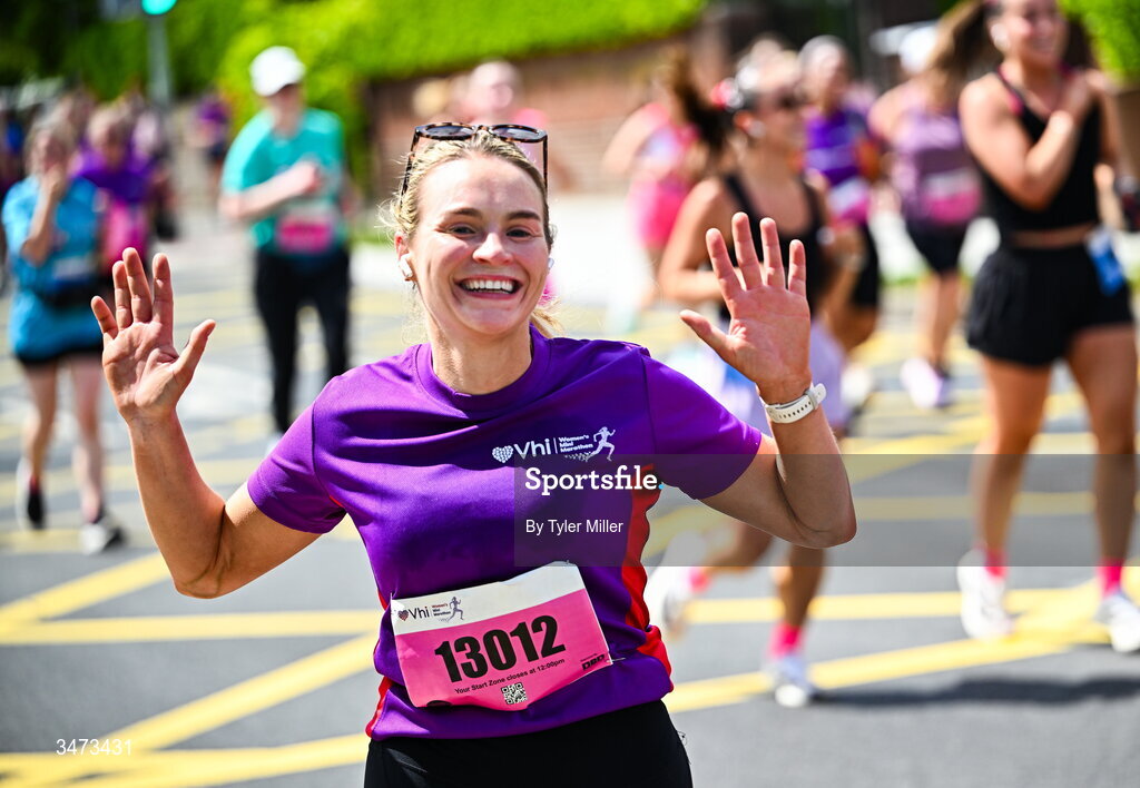 31 May 2026; Participants during the 2026 Vhi Women’s Mini Marathon. Almost 30,000 women from all over the country took to the streets of Dublin to run, walk and jog the 10km route, raising much needed funds for hundreds of charities around the country. www.vhiwomensminimarathon.ie. Photo by Tyler Miller/Sportsfile