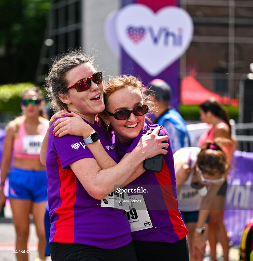 31 May 2026; Participants during the 2026 Vhi Women’s Mini Marathon. Almost 30,000 women from all over the country took to the streets of Dublin to run, walk and jog the 10km route, raising much needed funds for hundreds of charities around the country. www.vhiwomensminimarathon.ie. Photo by Sam Barnes/Sportsfile