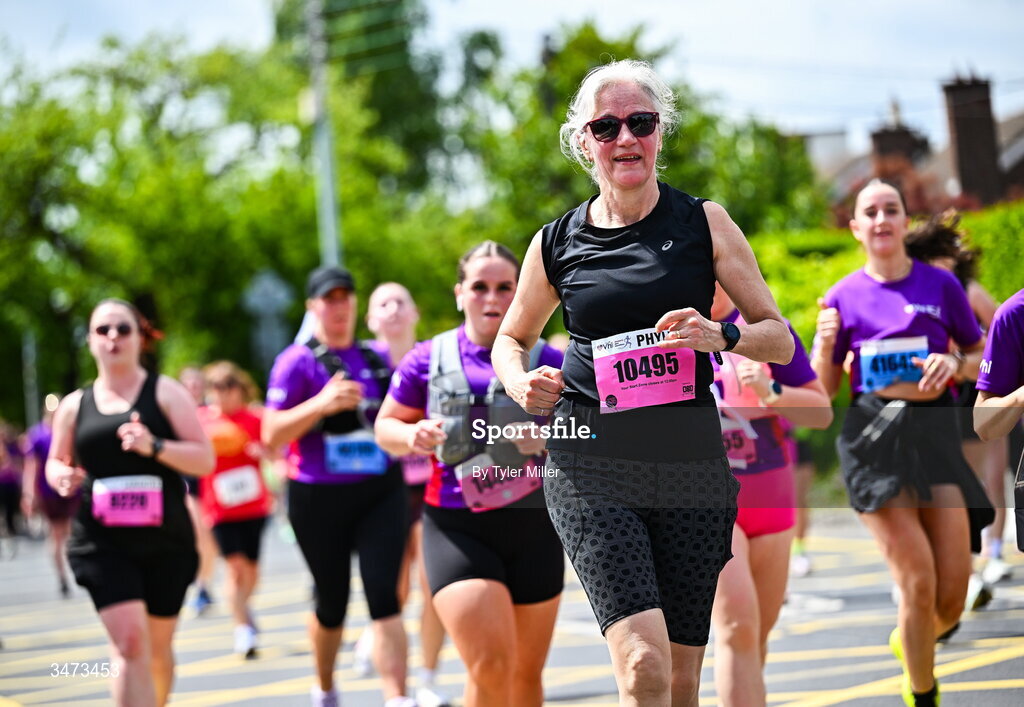 31 May 2026; Participants during the 2026 Vhi Women’s Mini Marathon. Almost 30,000 women from all over the country took to the streets of Dublin to run, walk and jog the 10km route, raising much needed funds for hundreds of charities around the country. www.vhiwomensminimarathon.ie. Photo by Tyler Miller/Sportsfile