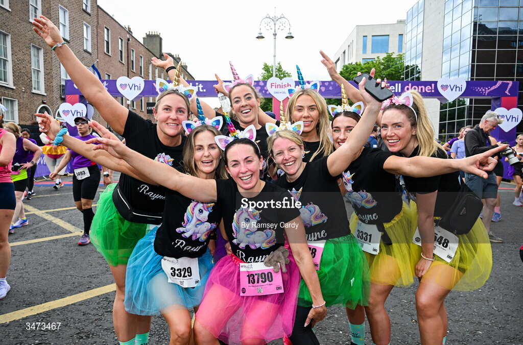31 May 2026; Participants during the 2026 Vhi Women’s Mini Marathon. Almost 30,000 women from all over the country took to the streets of Dublin to run, walk and jog the 10km route, raising much needed funds for hundreds of charities around the country. www.vhiwomensminimarathon.ie. Photo by Ramsey Cardy/Sportsfile