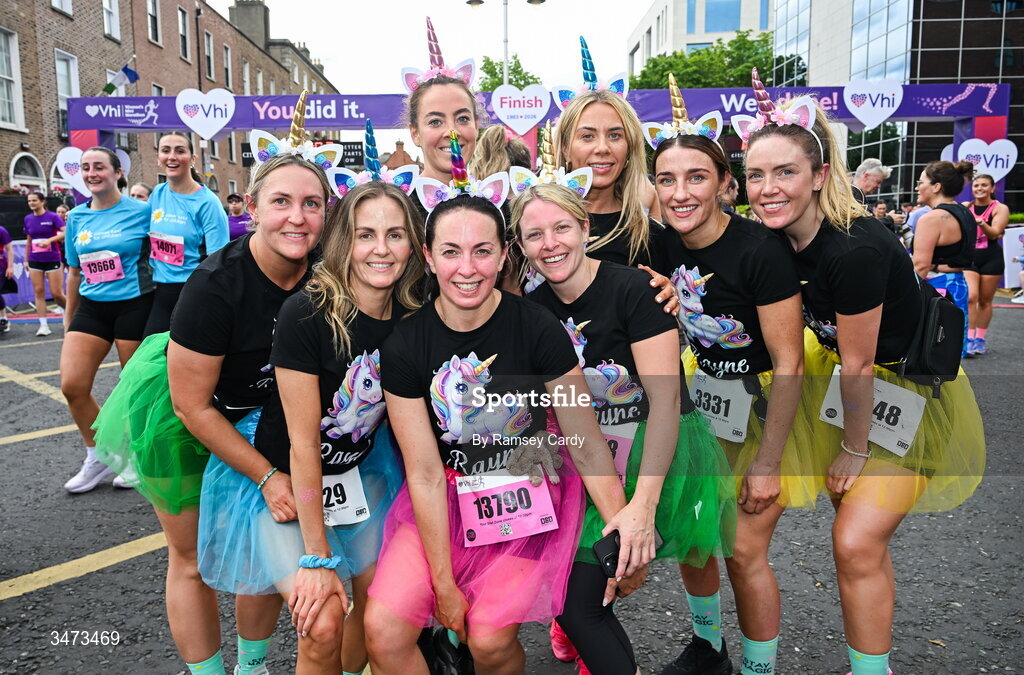 31 May 2026; Participants during the 2026 Vhi Women’s Mini Marathon. Almost 30,000 women from all over the country took to the streets of Dublin to run, walk and jog the 10km route, raising much needed funds for hundreds of charities around the country. www.vhiwomensminimarathon.ie. Photo by Ramsey Cardy/Sportsfile