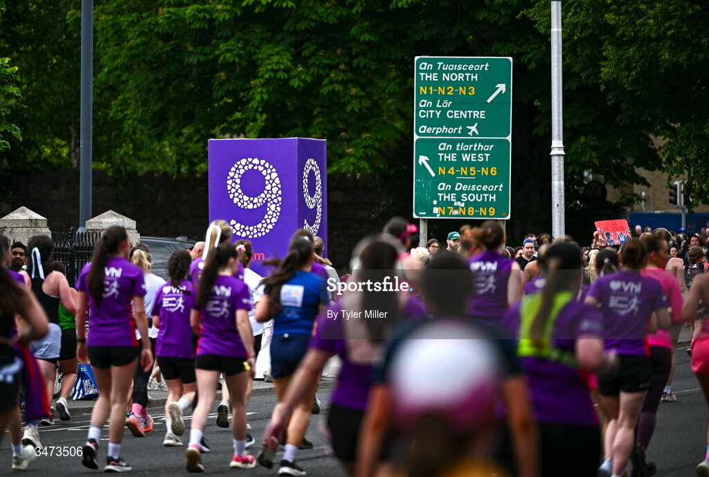 31 May 2026; Participants during the 2026 Vhi Women’s Mini Marathon. Almost 30,000 women from all over the country took to the streets of Dublin to run, walk and jog the 10km route, raising much needed funds for hundreds of charities around the country. www.vhiwomensminimarathon.ie. Photo by Tyler Miller/Sportsfile