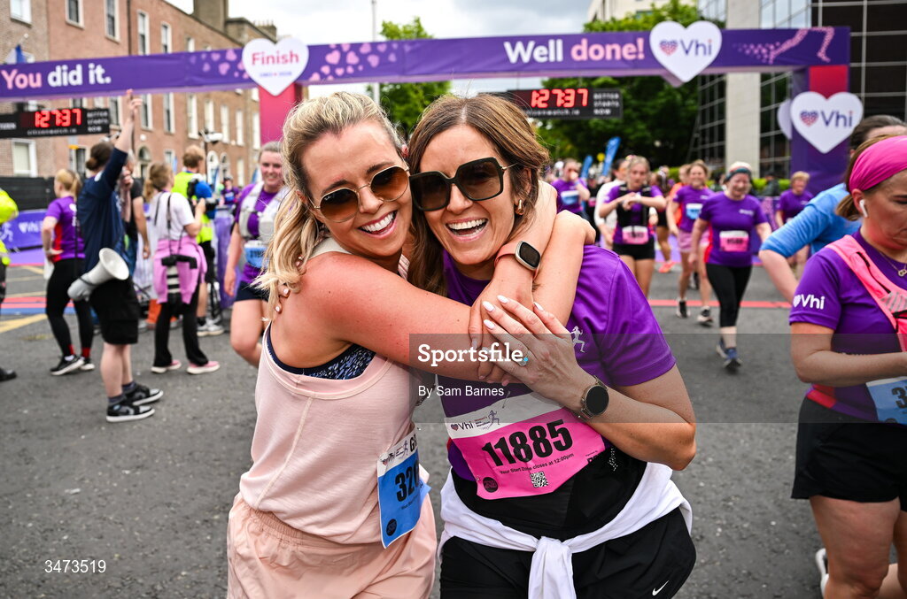 31 May 2026; Participants during the 2026 Vhi Women’s Mini Marathon. Almost 30,000 women from all over the country took to the streets of Dublin to run, walk and jog the 10km route, raising much needed funds for hundreds of charities around the country. www.vhiwomensminimarathon.ie. Photo by Sam Barnes/Sportsfile