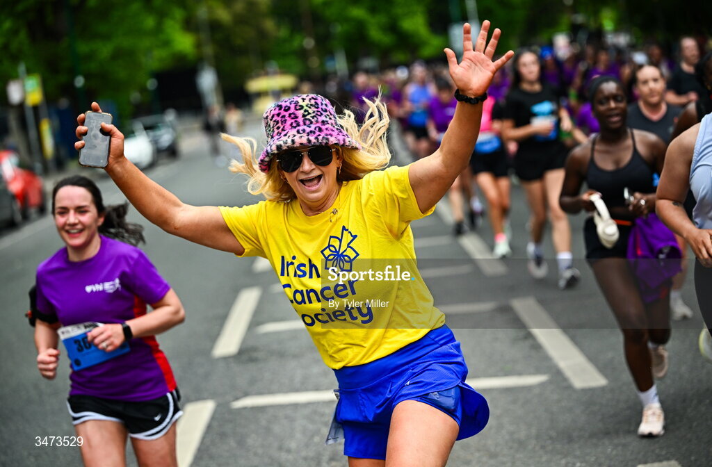 31 May 2026; Participants during the 2026 Vhi Women’s Mini Marathon. Almost 30,000 women from all over the country took to the streets of Dublin to run, walk and jog the 10km route, raising much needed funds for hundreds of charities around the country. www.vhiwomensminimarathon.ie. Photo by Tyler Miller/Sportsfile