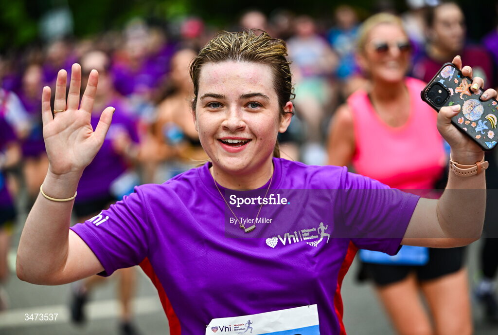 31 May 2026; Participants during the 2026 Vhi Women’s Mini Marathon. Almost 30,000 women from all over the country took to the streets of Dublin to run, walk and jog the 10km route, raising much needed funds for hundreds of charities around the country. www.vhiwomensminimarathon.ie. Photo by Tyler Miller/Sportsfile