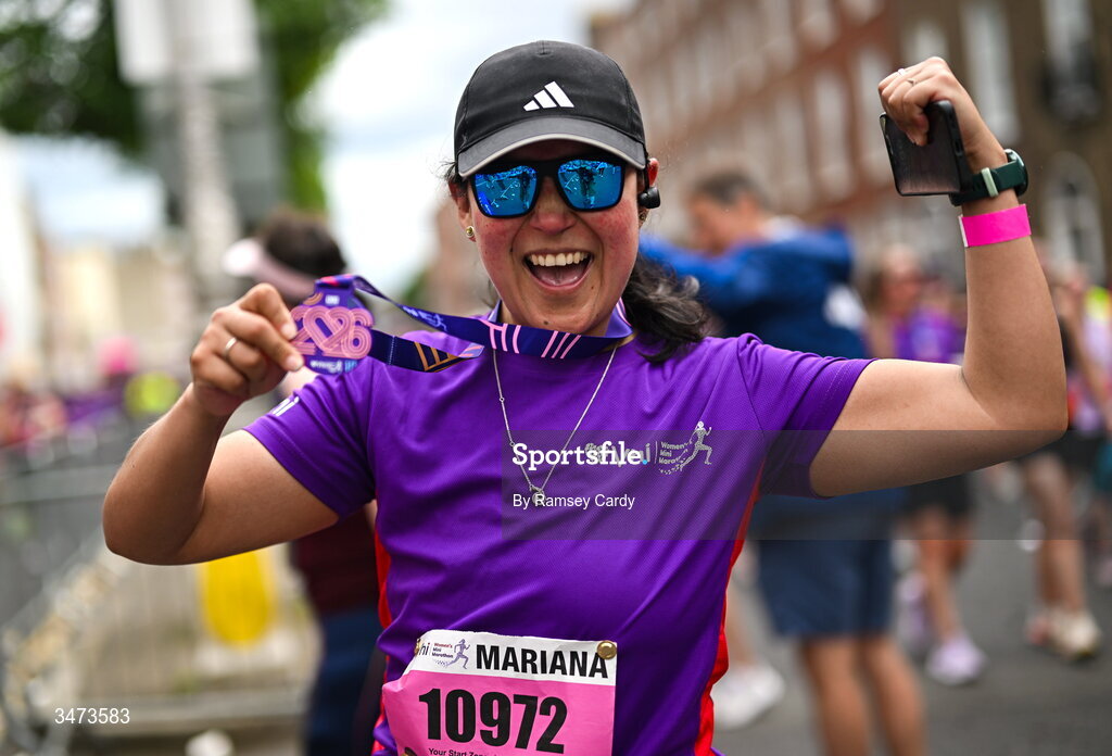 31 May 2026; Mariana Cervantes during the 2026 Vhi Women’s Mini Marathon. Almost 30,000 women from all over the country took to the streets of Dublin to run, walk and jog the 10km route, raising much needed funds for hundreds of charities around the country. www.vhiwomensminimarathon.ie. Photo by Ramsey Cardy/Sportsfile