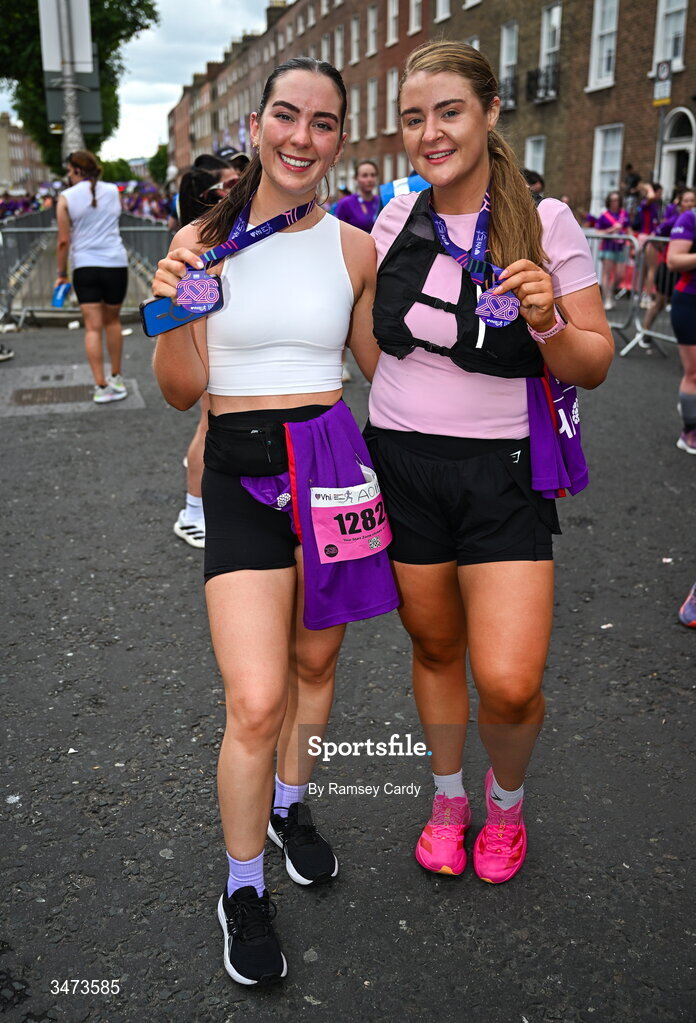 31 May 2026; Participants during the 2026 Vhi Women’s Mini Marathon. Almost 30,000 women from all over the country took to the streets of Dublin to run, walk and jog the 10km route, raising much needed funds for hundreds of charities around the country. www.vhiwomensminimarathon.ie. Photo by Ramsey Cardy/Sportsfile