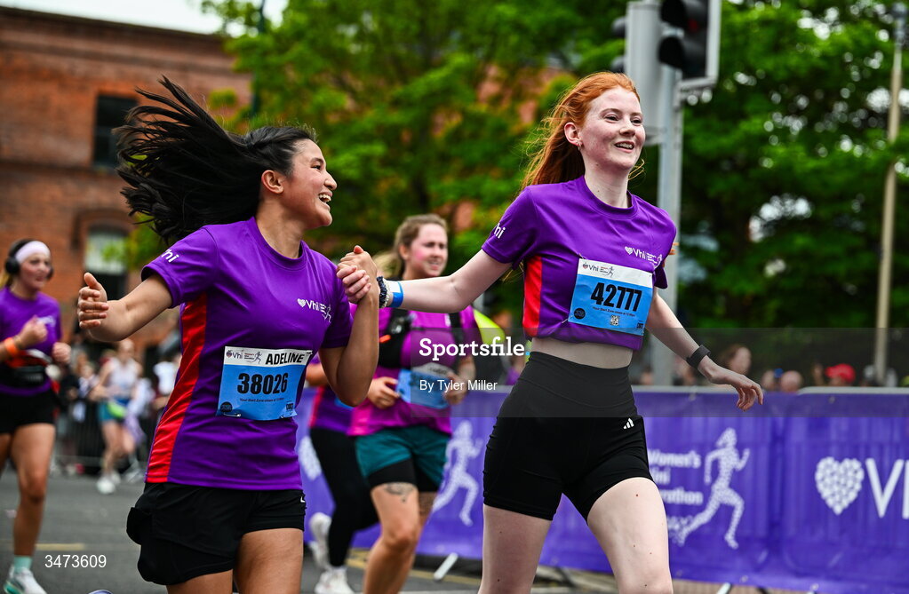 31 May 2026; Participants during the 2026 Vhi Women’s Mini Marathon. Almost 30,000 women from all over the country took to the streets of Dublin to run, walk and jog the 10km route, raising much needed funds for hundreds of charities around the country. www.vhiwomensminimarathon.ie. Photo by Tyler Miller/Sportsfile