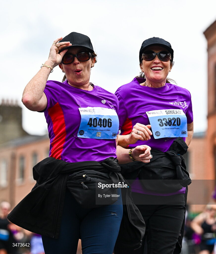 31 May 2026; Participants during the 2026 Vhi Women’s Mini Marathon. Almost 30,000 women from all over the country took to the streets of Dublin to run, walk and jog the 10km route, raising much needed funds for hundreds of charities around the country. www.vhiwomensminimarathon.ie. Photo by Tyler Miller/Sportsfile