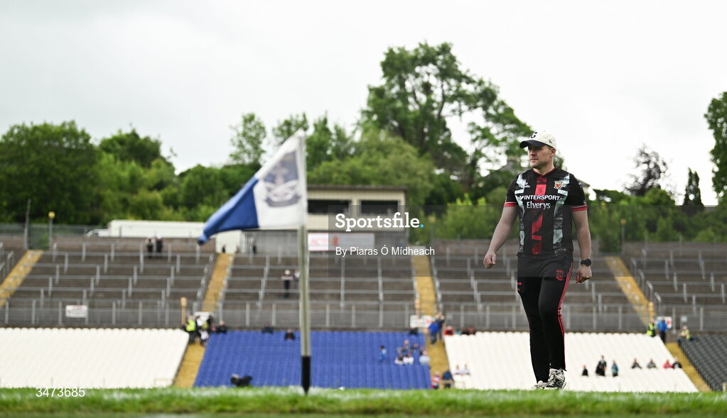 31 May 2026; Mayo manager Andy Moran before the GAA Football All-Ireland Senior Championship Round 1 match between Monaghan and Mayo at St Tiernach's Park in Clones, Monaghan. Photo by Piaras Ó Mídheach/Sportsfile