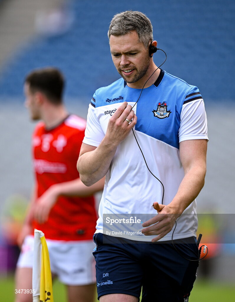 31 May 2026; Dublin acting manager Dean Rock during the GAA Football All-Ireland Senior Championship Round 1 match between Dublin and Louth at Croke Park in Dublin. Photo by David Fitzgerald/Sportsfile