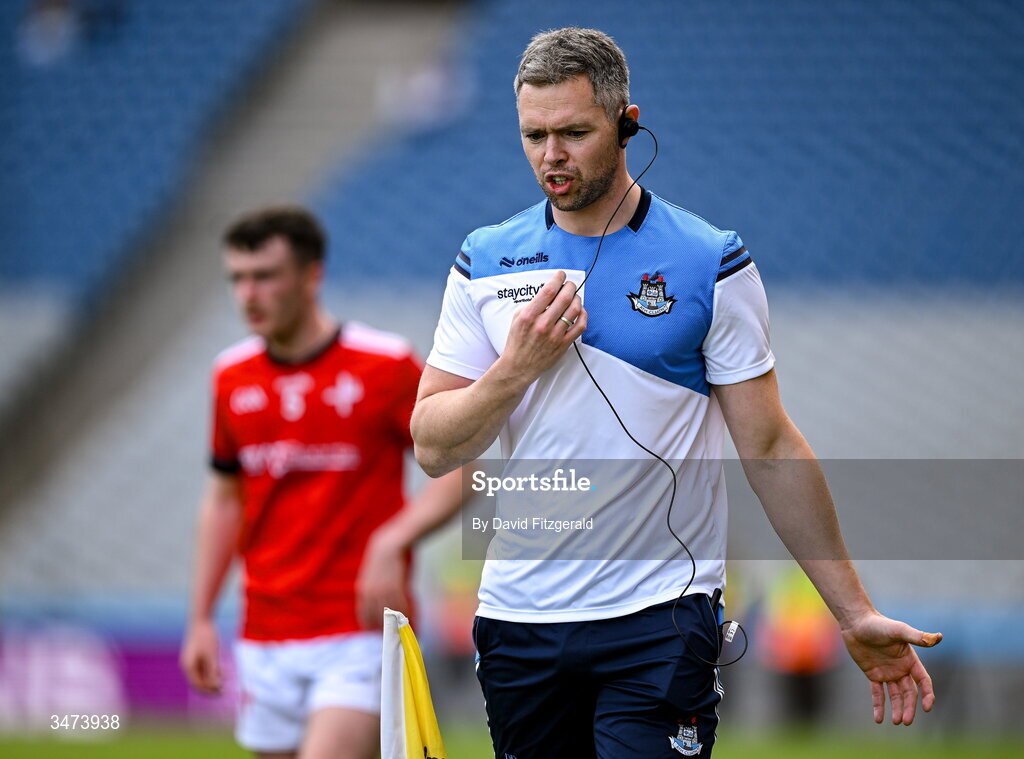 31 May 2026; Dublin acting manager Dean Rock during the GAA Football All-Ireland Senior Championship Round 1 match between Dublin and Louth at Croke Park in Dublin. Photo by David Fitzgerald/Sportsfile