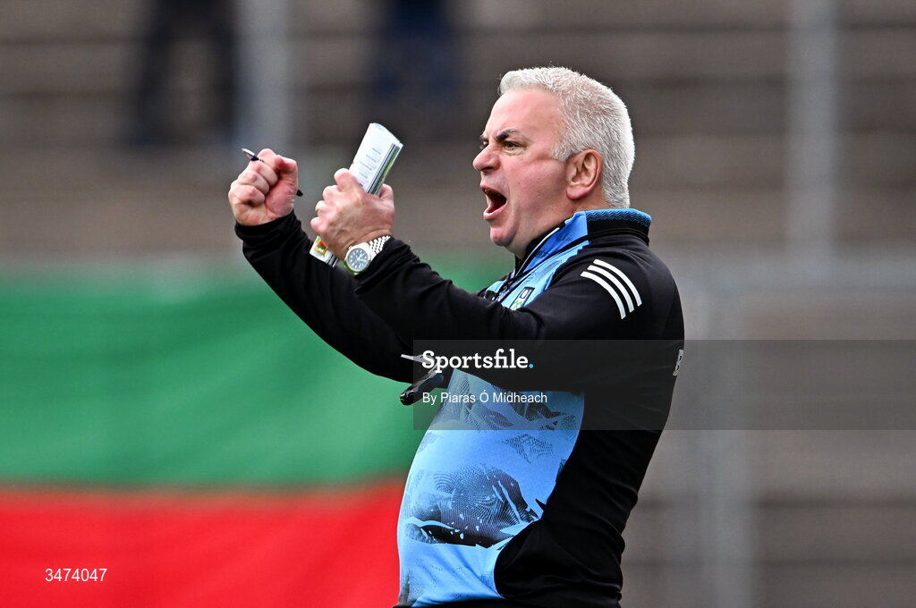 31 May 2026; Monaghan manager Gabriel Bannigan during the GAA Football All-Ireland Senior Championship Round 1 match between Monaghan and Mayo at St Tiernach's Park in Clones, Monaghan. Photo by Piaras Ó Mídheach/Sportsfile