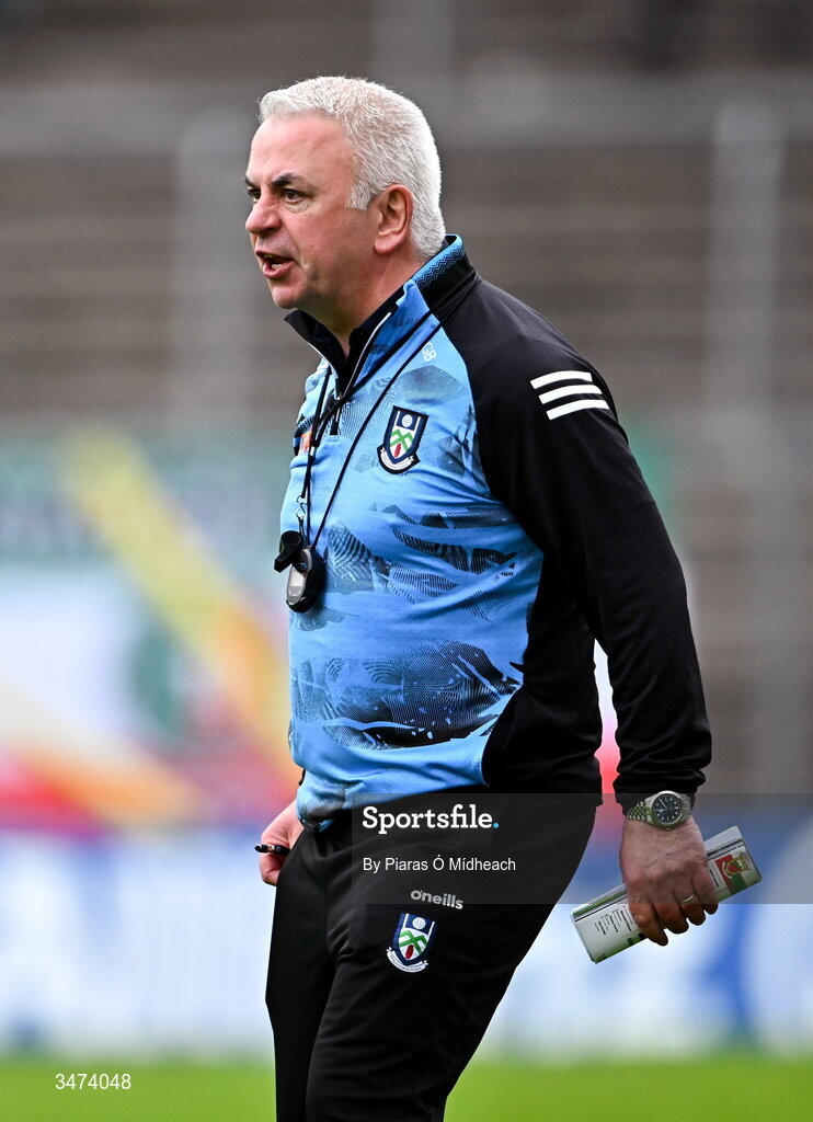31 May 2026; Monaghan manager Gabriel Bannigan during the GAA Football All-Ireland Senior Championship Round 1 match between Monaghan and Mayo at St Tiernach's Park in Clones, Monaghan. Photo by Piaras Ó Mídheach/Sportsfile