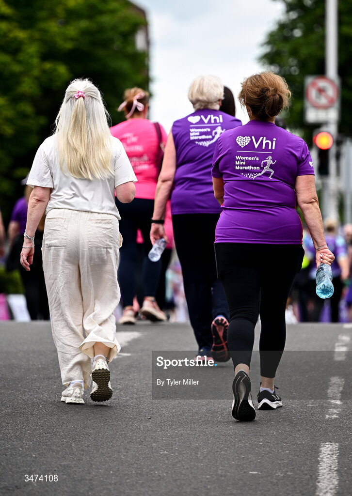 31 May 2026; Participants during the 2026 Vhi Women’s Mini Marathon. Almost 30,000 women from all over the country took to the streets of Dublin to run, walk and jog the 10km route, raising much needed funds for hundreds of charities around the country. www.vhiwomensminimarathon.ie. Photo by Tyler Miller/Sportsfile