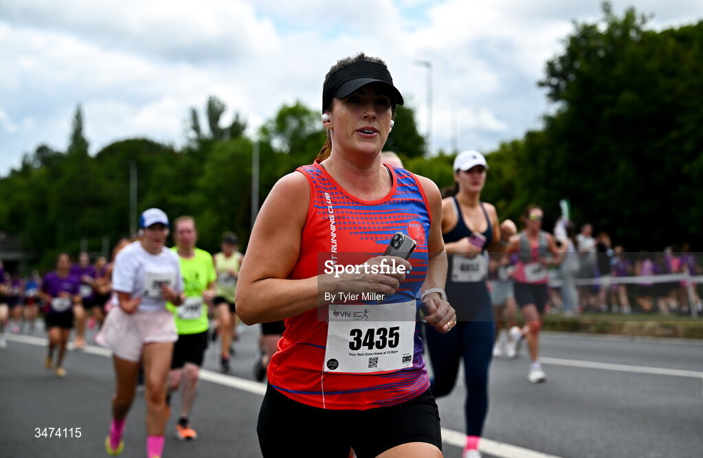 31 May 2026; Participants during the 2026 Vhi Women’s Mini Marathon. Almost 30,000 women from all over the country took to the streets of Dublin to run, walk and jog the 10km route, raising much needed funds for hundreds of charities around the country. www.vhiwomensminimarathon.ie. Photo by Tyler Miller/Sportsfile
