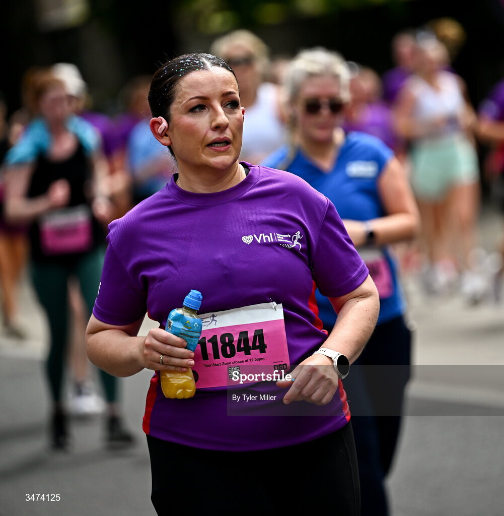 31 May 2026; Participants during the 2026 Vhi Women’s Mini Marathon. Almost 30,000 women from all over the country took to the streets of Dublin to run, walk and jog the 10km route, raising much needed funds for hundreds of charities around the country. www.vhiwomensminimarathon.ie. Photo by Tyler Miller/Sportsfile