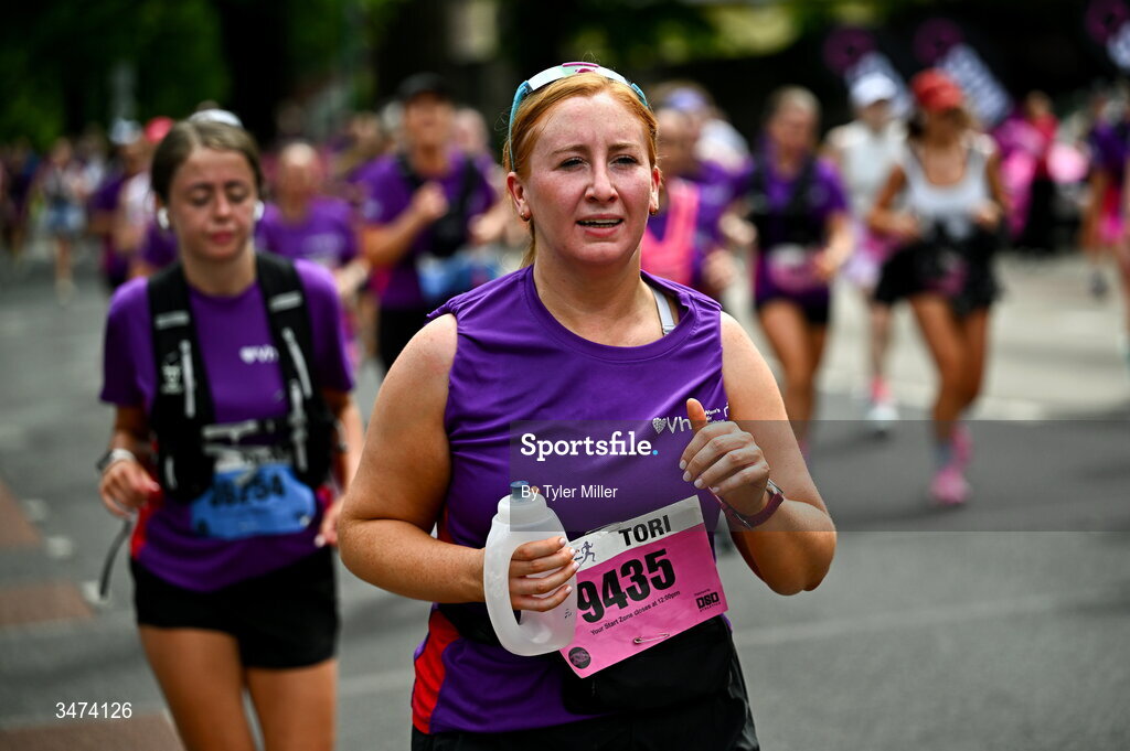 31 May 2026; Participants during the 2026 Vhi Women’s Mini Marathon. Almost 30,000 women from all over the country took to the streets of Dublin to run, walk and jog the 10km route, raising much needed funds for hundreds of charities around the country. www.vhiwomensminimarathon.ie. Photo by Tyler Miller/Sportsfile