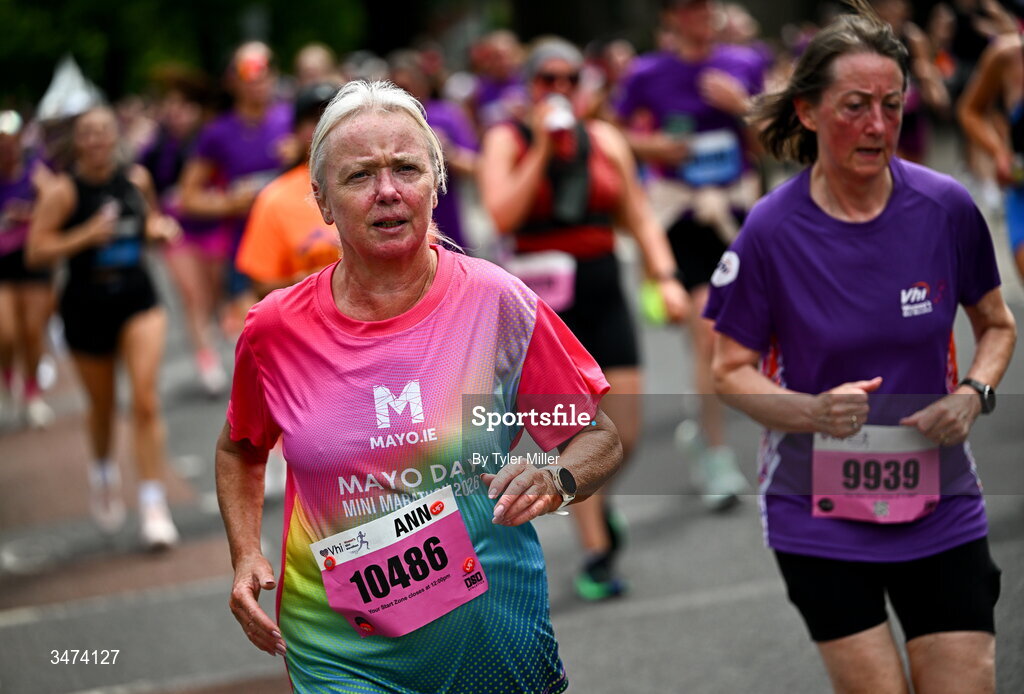 31 May 2026; Participants during the 2026 Vhi Women’s Mini Marathon. Almost 30,000 women from all over the country took to the streets of Dublin to run, walk and jog the 10km route, raising much needed funds for hundreds of charities around the country. www.vhiwomensminimarathon.ie. Photo by Tyler Miller/Sportsfile