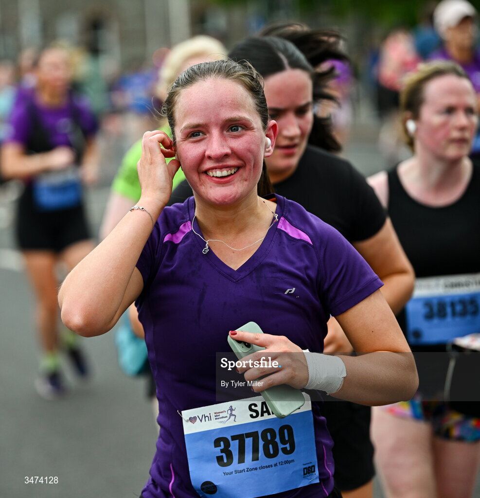 31 May 2026; Participants during the 2026 Vhi Women’s Mini Marathon. Almost 30,000 women from all over the country took to the streets of Dublin to run, walk and jog the 10km route, raising much needed funds for hundreds of charities around the country. www.vhiwomensminimarathon.ie. Photo by Tyler Miller/Sportsfile