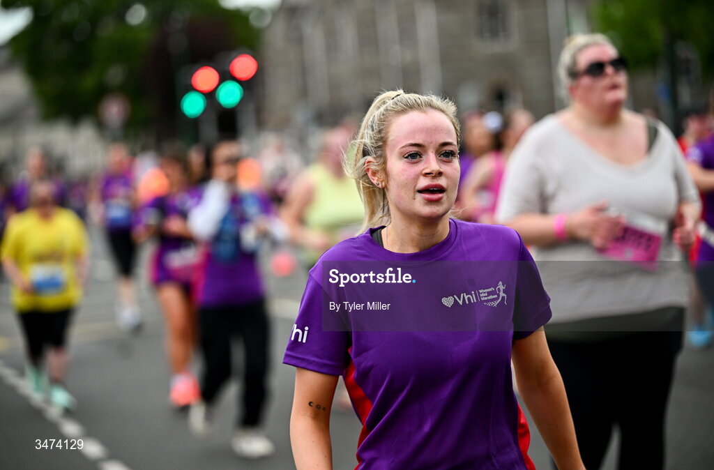 31 May 2026; Participants during the 2026 Vhi Women’s Mini Marathon. Almost 30,000 women from all over the country took to the streets of Dublin to run, walk and jog the 10km route, raising much needed funds for hundreds of charities around the country. www.vhiwomensminimarathon.ie. Photo by Tyler Miller/Sportsfile