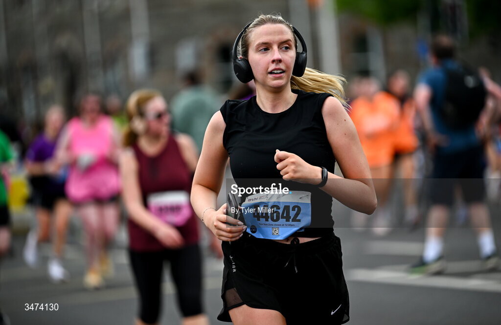 31 May 2026; Participants during the 2026 Vhi Women’s Mini Marathon. Almost 30,000 women from all over the country took to the streets of Dublin to run, walk and jog the 10km route, raising much needed funds for hundreds of charities around the country. www.vhiwomensminimarathon.ie. Photo by Tyler Miller/Sportsfile