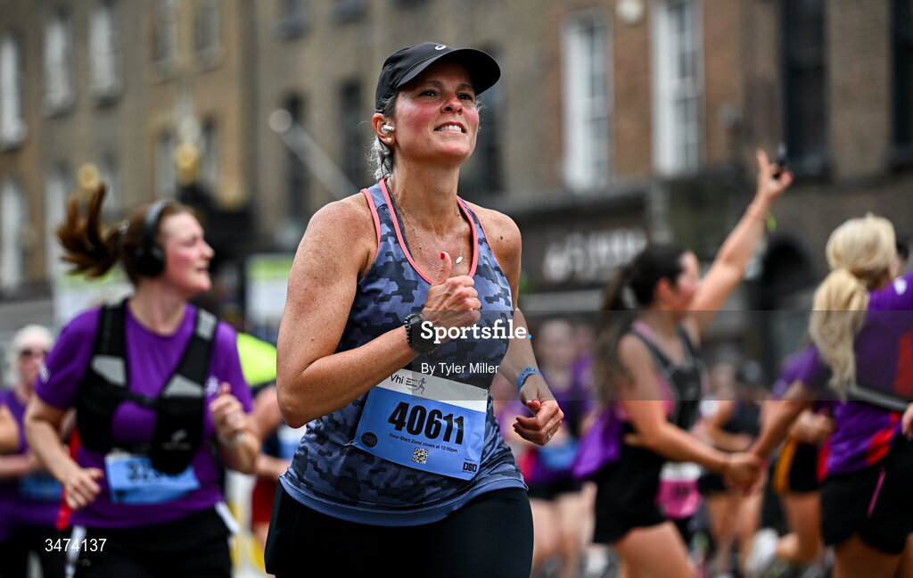 31 May 2026; Participants during the 2026 Vhi Women’s Mini Marathon. Almost 30,000 women from all over the country took to the streets of Dublin to run, walk and jog the 10km route, raising much needed funds for hundreds of charities around the country. www.vhiwomensminimarathon.ie. Photo by Tyler Miller/Sportsfile