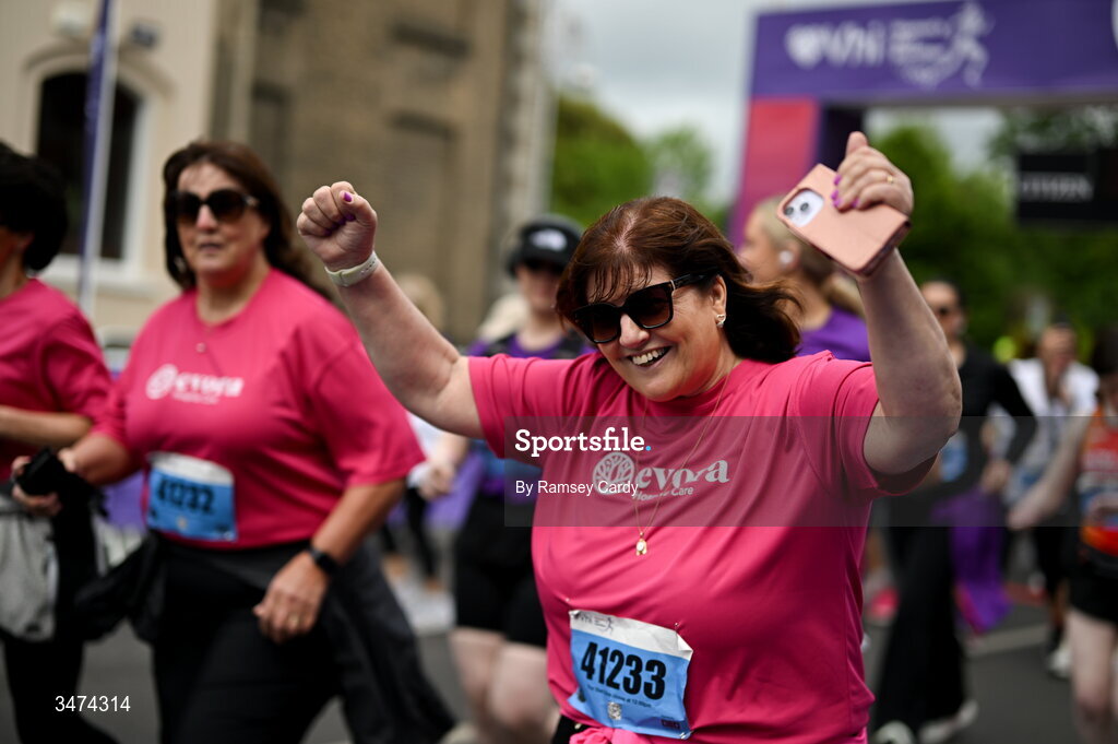 31 May 2026; Participants during the 2026 Vhi Women’s Mini Marathon. Almost 30,000 women from all over the country took to the streets of Dublin to run, walk and jog the 10km route, raising much needed funds for hundreds of charities around the country. www.vhiwomensminimarathon.ie. Photo by Ramsey Cardy/Sportsfile