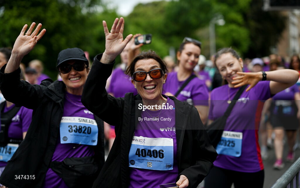 31 May 2026; Participants during the 2026 Vhi Women’s Mini Marathon. Almost 30,000 women from all over the country took to the streets of Dublin to run, walk and jog the 10km route, raising much needed funds for hundreds of charities around the country. www.vhiwomensminimarathon.ie. Photo by Ramsey Cardy/Sportsfile