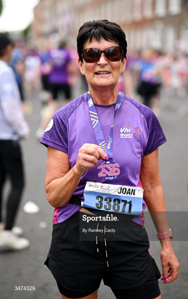 31 May 2026; Participants after the 2026 Vhi Women’s Mini Marathon. Almost 30,000 women from all over the country took to the streets of Dublin to run, walk and jog the 10km route, raising much needed funds for hundreds of charities around the country. www.vhiwomensminimarathon.ie. Photo by Ramsey Cardy/Sportsfile