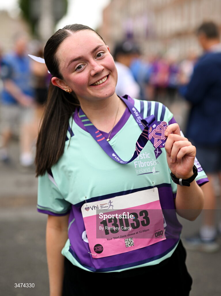 31 May 2026; Participants after the 2026 Vhi Women’s Mini Marathon. Almost 30,000 women from all over the country took to the streets of Dublin to run, walk and jog the 10km route, raising much needed funds for hundreds of charities around the country. www.vhiwomensminimarathon.ie. Photo by Ramsey Cardy/Sportsfile