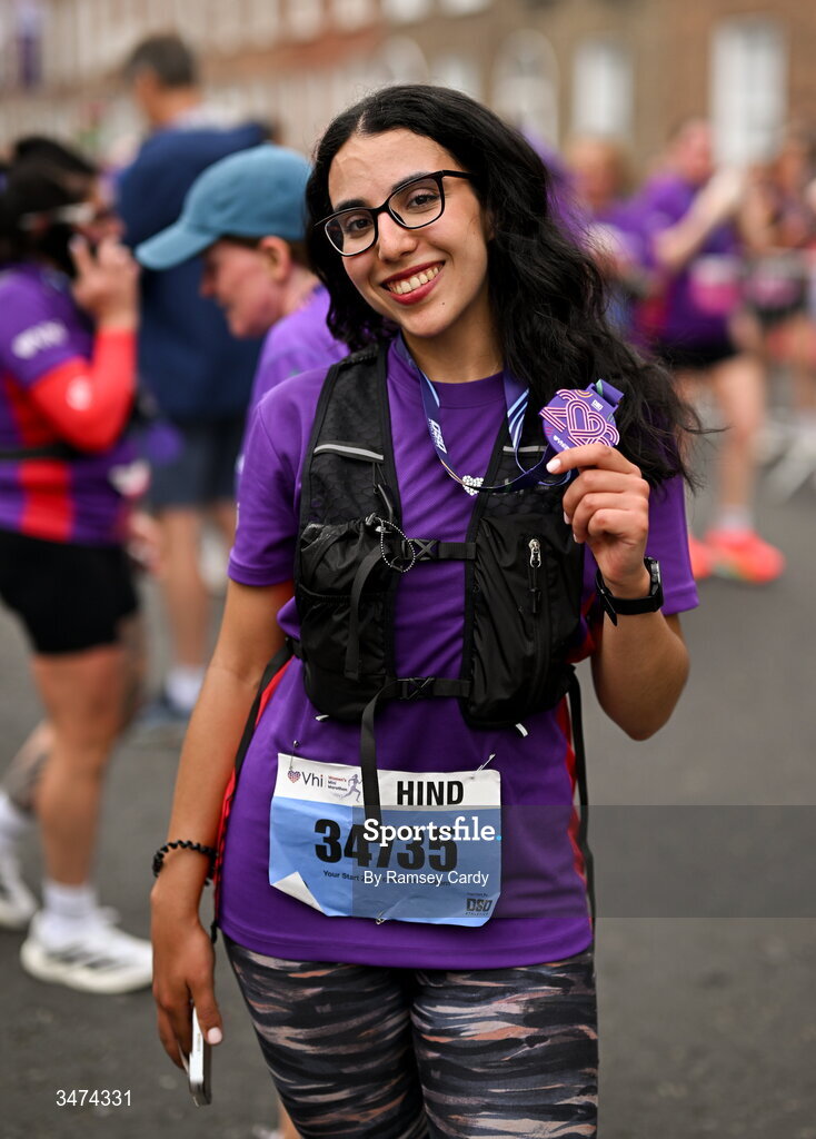 31 May 2026; Participants after the 2026 Vhi Women’s Mini Marathon. Almost 30,000 women from all over the country took to the streets of Dublin to run, walk and jog the 10km route, raising much needed funds for hundreds of charities around the country. www.vhiwomensminimarathon.ie. Photo by Ramsey Cardy/Sportsfile