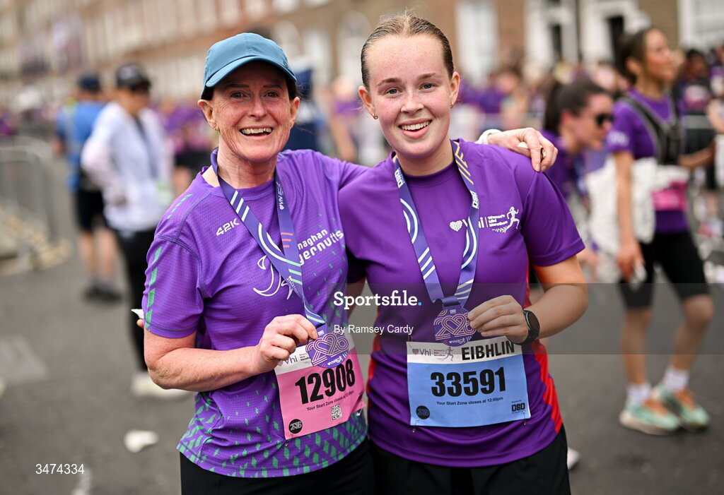 31 May 2026; Participants after the 2026 Vhi Women’s Mini Marathon. Almost 30,000 women from all over the country took to the streets of Dublin to run, walk and jog the 10km route, raising much needed funds for hundreds of charities around the country. www.vhiwomensminimarathon.ie. Photo by Ramsey Cardy/Sportsfile