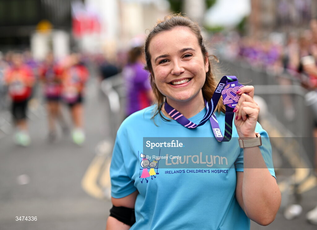 31 May 2026; Participants after the 2026 Vhi Women’s Mini Marathon. Almost 30,000 women from all over the country took to the streets of Dublin to run, walk and jog the 10km route, raising much needed funds for hundreds of charities around the country. www.vhiwomensminimarathon.ie. Photo by Ramsey Cardy/Sportsfile