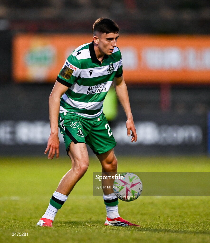 25 May 2026; John O'Sullivan of Shamrock Rovers during the SSE Airtricity Men’s Premier Division match between Bohemians and Shamrock Rovers at Dalymount Park in Dublin. Photo by Ben McShane/Sportsfile