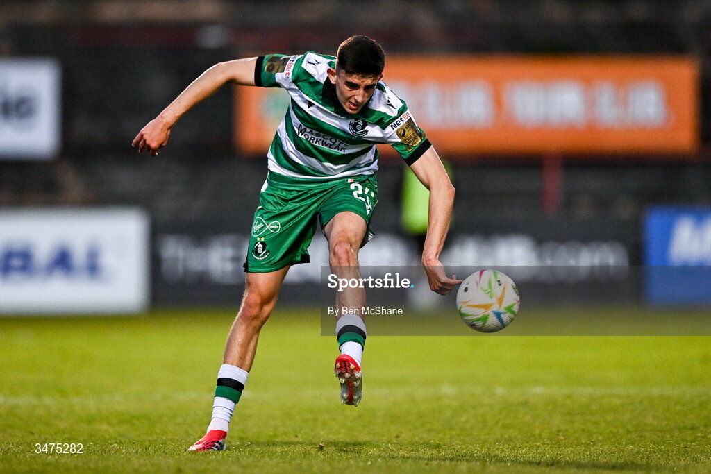 25 May 2026; John O'Sullivan of Shamrock Rovers during the SSE Airtricity Men’s Premier Division match between Bohemians and Shamrock Rovers at Dalymount Park in Dublin. Photo by Ben McShane/Sportsfile