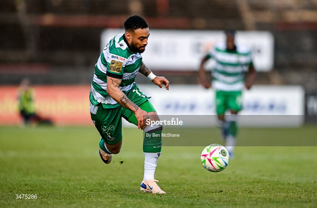 25 May 2026; Jake Mulraney of Shamrock Rovers during the SSE Airtricity Men’s Premier Division match between Bohemians and Shamrock Rovers at Dalymount Park in Dublin. Photo by Ben McShane/Sportsfile