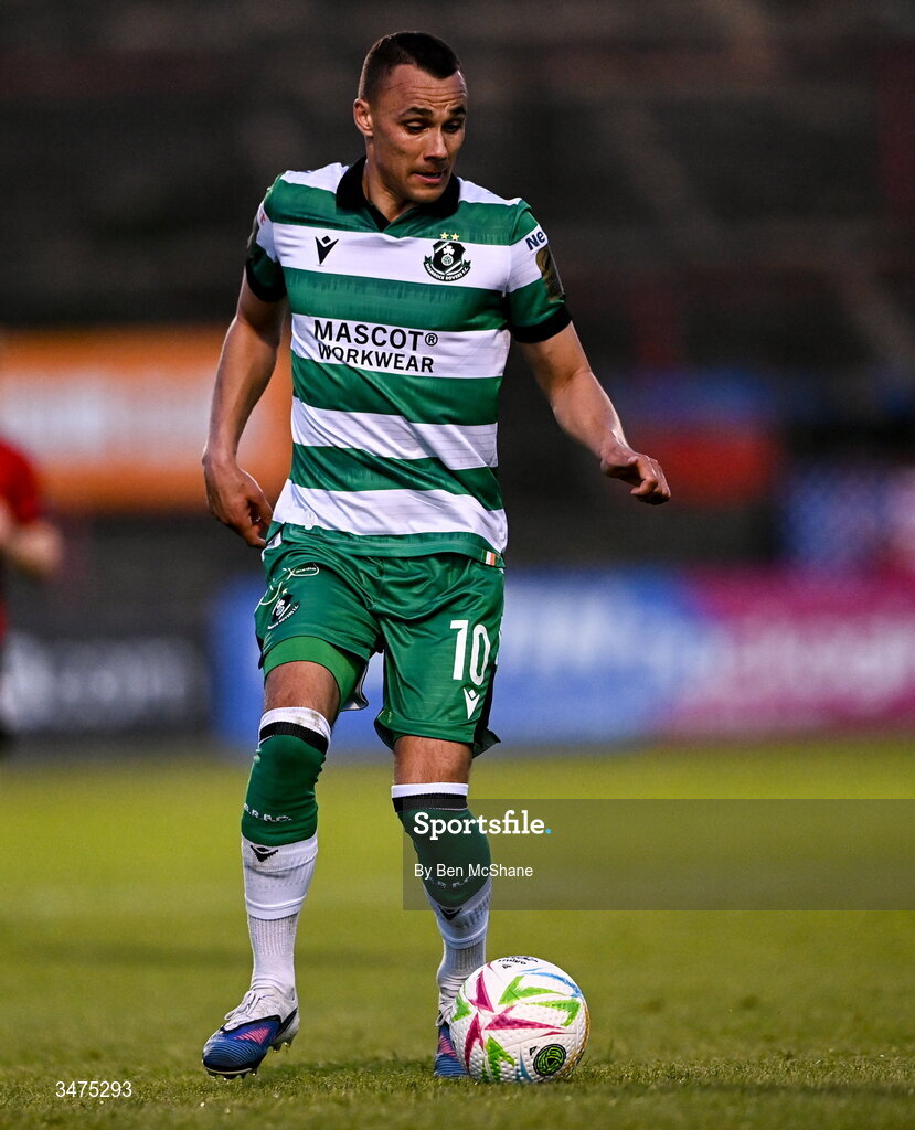 25 May 2026; Graham Burke of Shamrock Rovers during the SSE Airtricity Men’s Premier Division match between Bohemians and Shamrock Rovers at Dalymount Park in Dublin. Photo by Ben McShane/Sportsfile