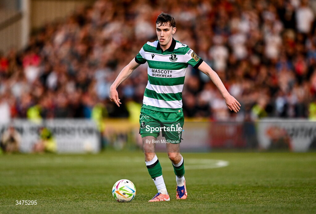25 May 2026; Matt Healy of Shamrock Rovers during the SSE Airtricity Men’s Premier Division match between Bohemians and Shamrock Rovers at Dalymount Park in Dublin. Photo by Ben McShane/Sportsfile
