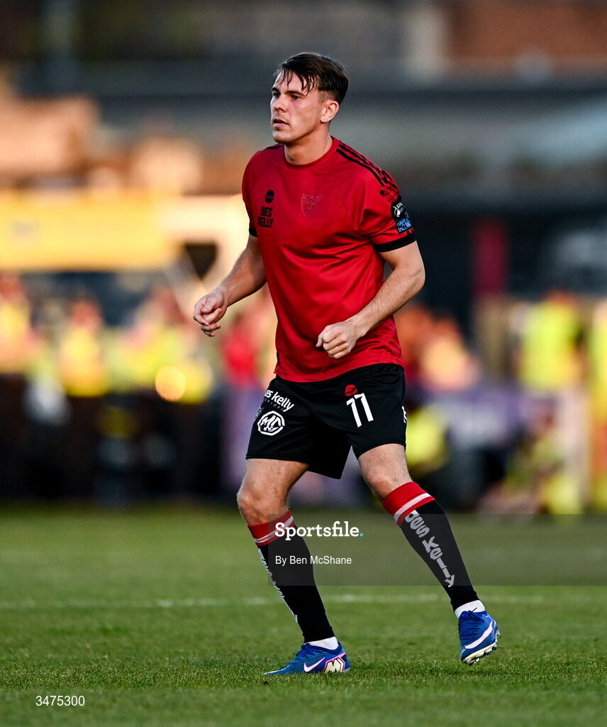 25 May 2026; Dayle Rooney of Bohemians during the SSE Airtricity Men’s Premier Division match between Bohemians and Shamrock Rovers at Dalymount Park in Dublin. Photo by Ben McShane/Sportsfile