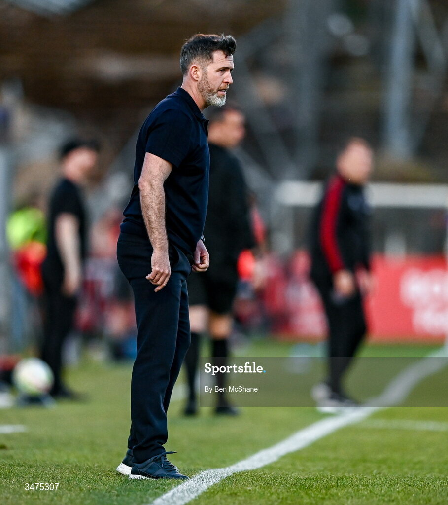25 May 2026; Shamrock Rovers manager Stephen Bradley during the SSE Airtricity Men’s Premier Division match between Bohemians and Shamrock Rovers at Dalymount Park in Dublin. Photo by Ben McShane/Sportsfile
