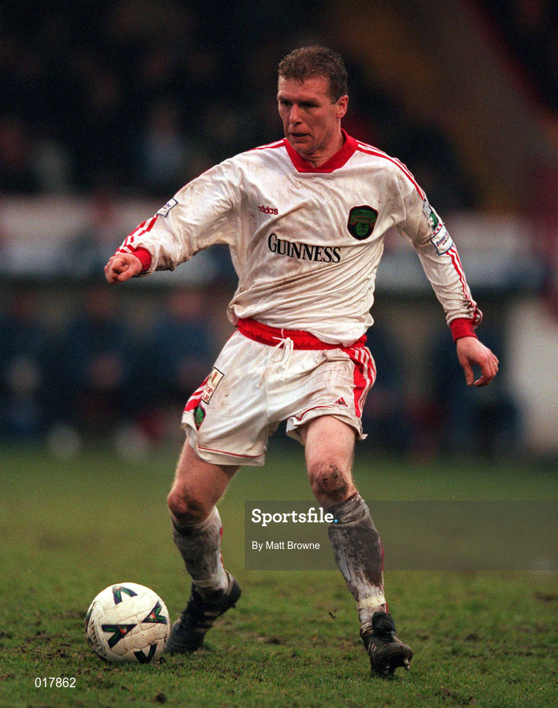31 January 1999; Patsy Freyne of Cork City during the Harp Lager National League Premier Division match between Shelbourne and Cork City at Tolka Park in Dublin. Photo by Matt Browne/Sportsfile