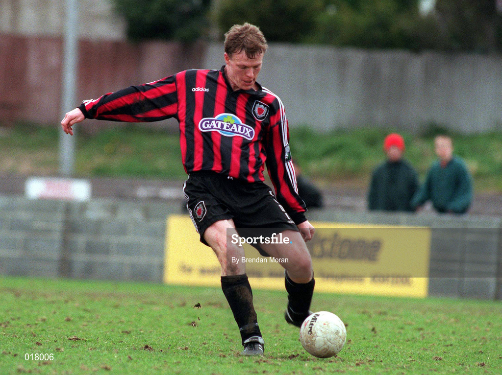 23 March 1997; Eoin Mullen of Bohemians during the Bord Gáis National League Premier Division match between Home Farm Everton and Bohemians at Whitehall in Dublin. Photo by Brendan Moran/Sportsfile