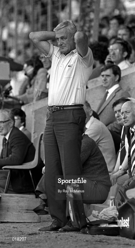 28 August 1983; Dublin manager Kevin Heffernan during the GAA All-Ireland Senior Football Championship Semi-Final Replay match between Cork and Dublin at Páirc Uí Chaoimh in Cork. Photo by Ray McManus/Sportsfile